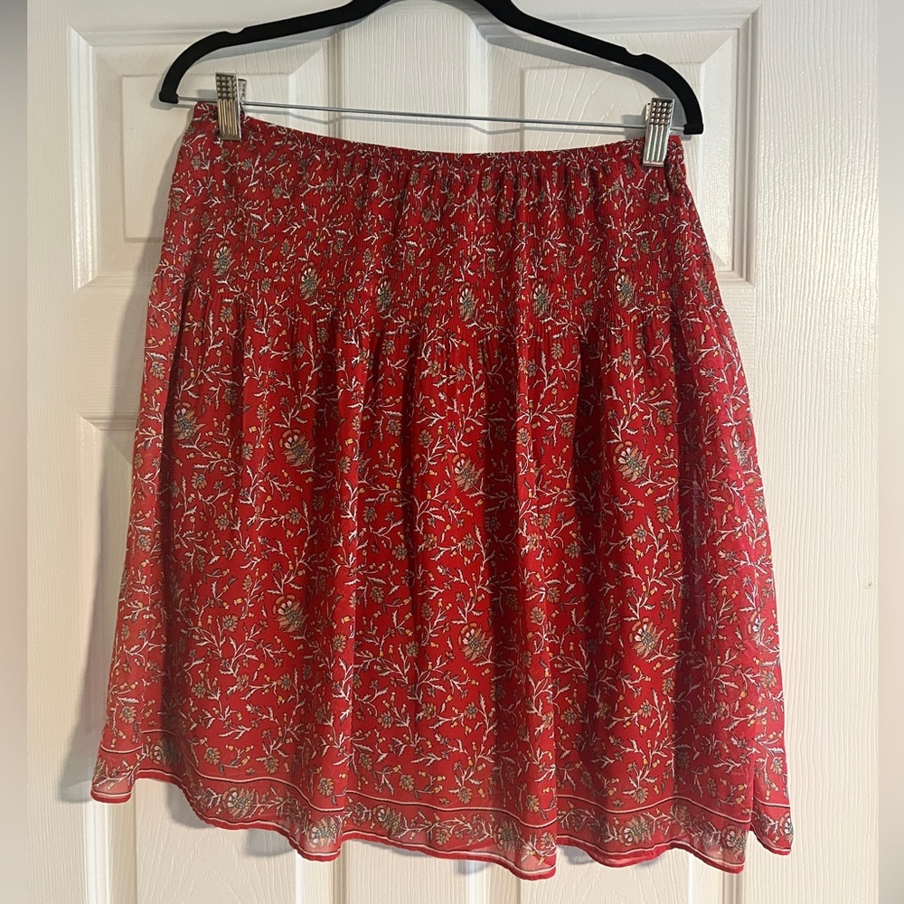Max Studio Smocked Floral Skirt